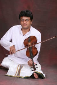 B. U. Ganesh Prasad with violin