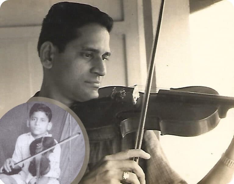 D. K. Datar with violin
