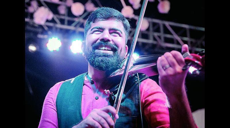 Karthick Iyer with violin