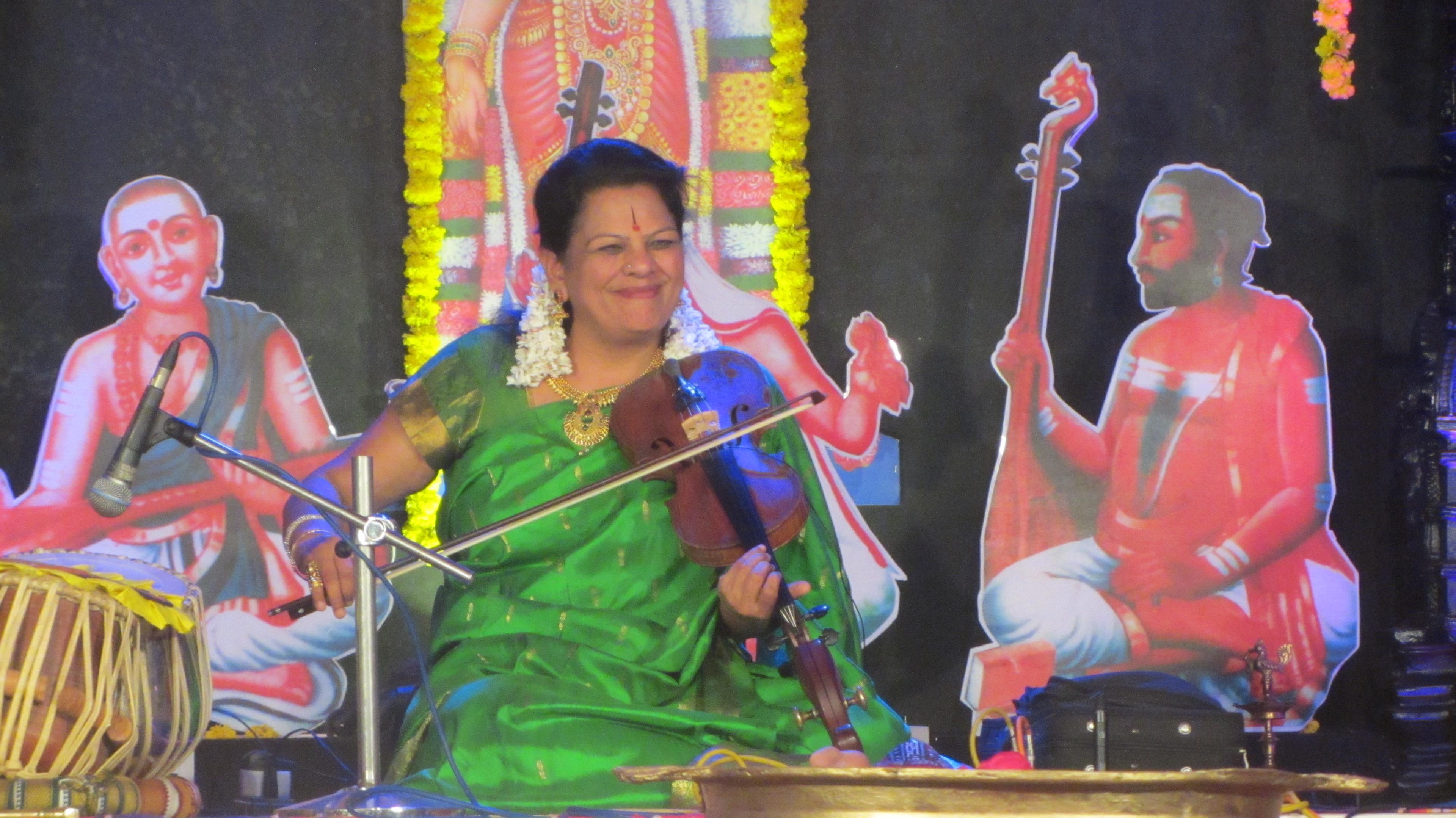 M. Narmadha with violin