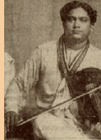 Portrait of Mysore T. Chowdiah with violin