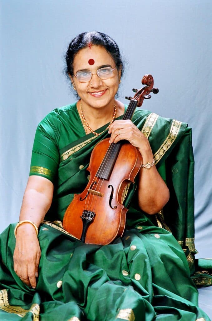 N. Rajam with violin