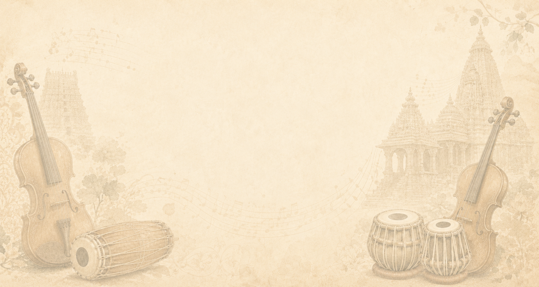 Traditional Indian instruments pattern